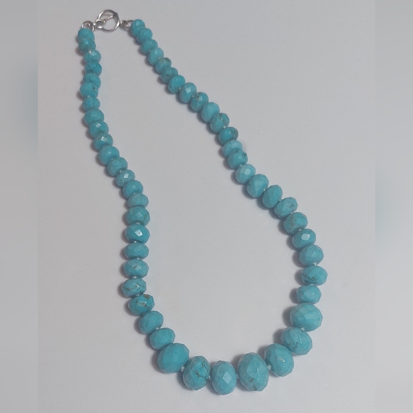 Sterling Silver and Howlite Necklace - Picture 3 of 8